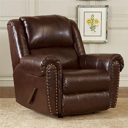Recliner with Nail Head Trim